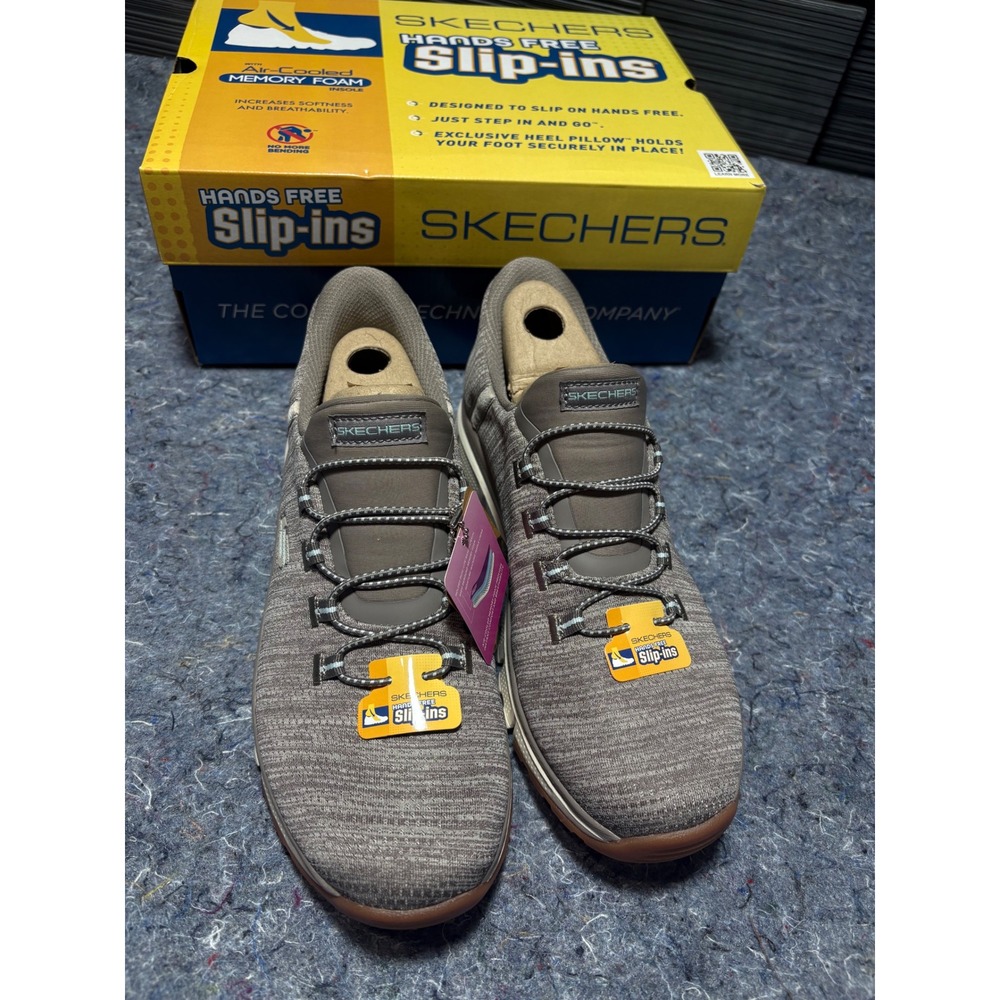 Skechers Hands Free Slip-Ins Summits Size 9 Brown Multi Comfort Sneakers